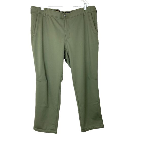 Magnum Men's Microfleece Lined Water Repellent Work Pants Size 44 x 30 Green - Picture 1 of 6